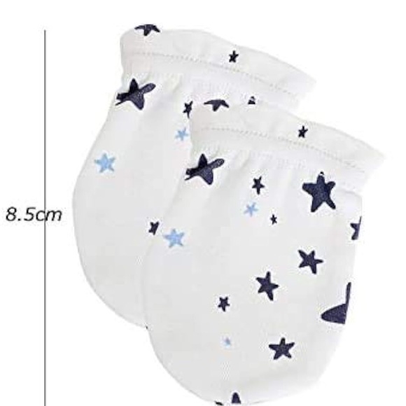 Sz 0-6 months kiddiezoom Baby Scratch mitten unisex cotton - Picture 3 of 3